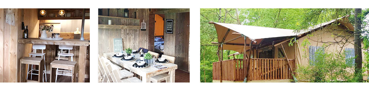 La tente Safari : toile et bois