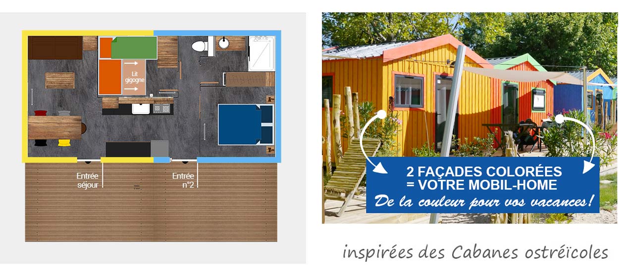 Plan de l'hébergement 2 chambres